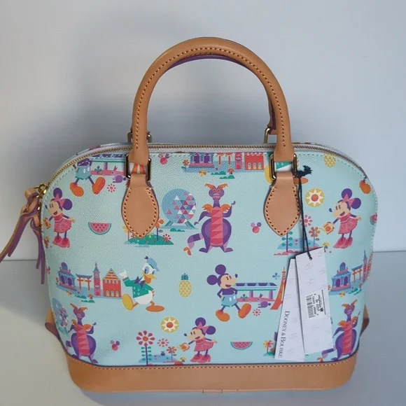 Dooney and Bourke Disney Epcot Flower and Garden NWT purse with straps Mickey - Picture 3 of 15